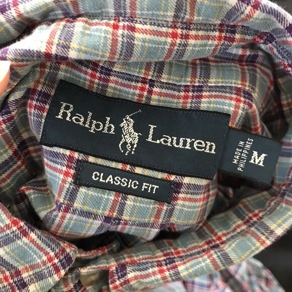Ralph Lauren Colorful Plaid Cotton Long Sleeve Men’s Shirt Classic Fit M - Picture 7 of 7